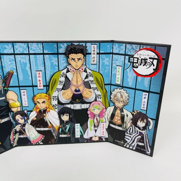 Demon Slayer Kimetsu no Yaiba Collectors Mini Byobu Folding Screen Desktop Art - Picture 3 of 5